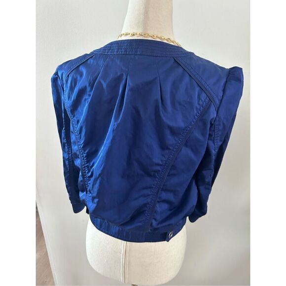 White House Black market short jacket size 0 blue - Picture 3 of 6